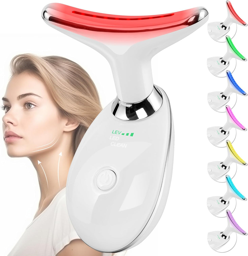 Multifunctional 7-in-1 LED Face & Neck Skin Therapy Massager