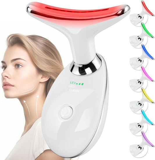 Multifunctional 7-in-1 LED Face & Neck Skin Therapy Massager